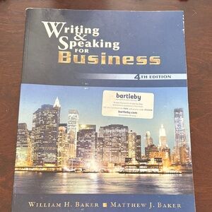Writing & Speaking for Business 4th Edition Book